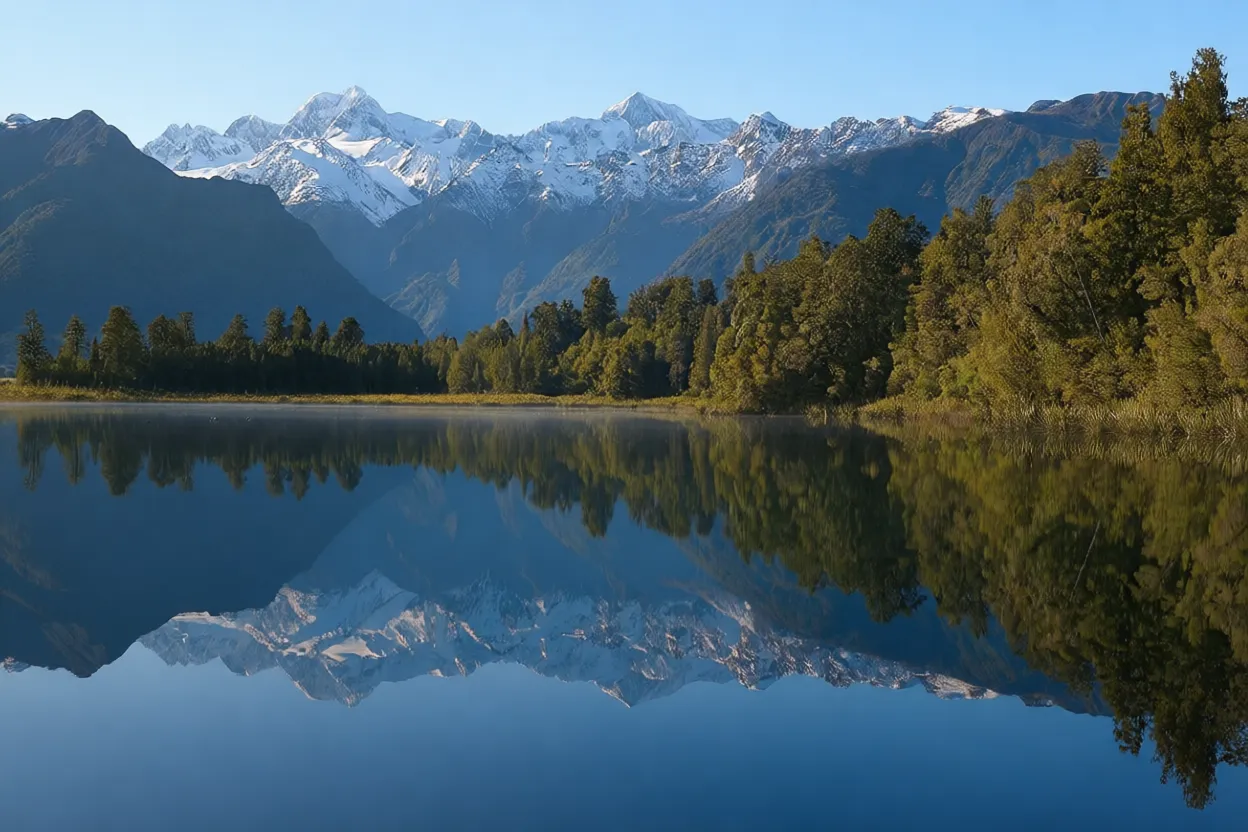 福克斯冰川 Lake Matheson reflection