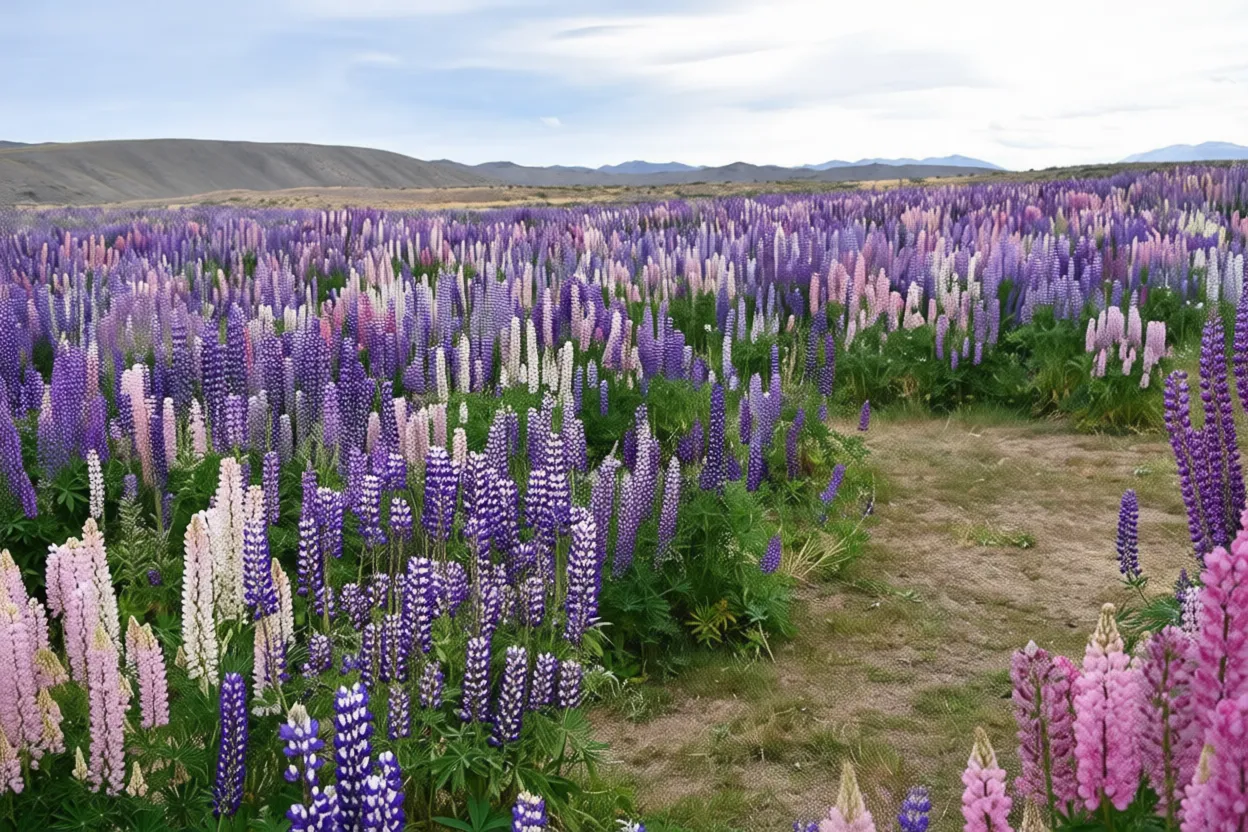 好牧羊人教堂 Lupins at Lake Tekapo