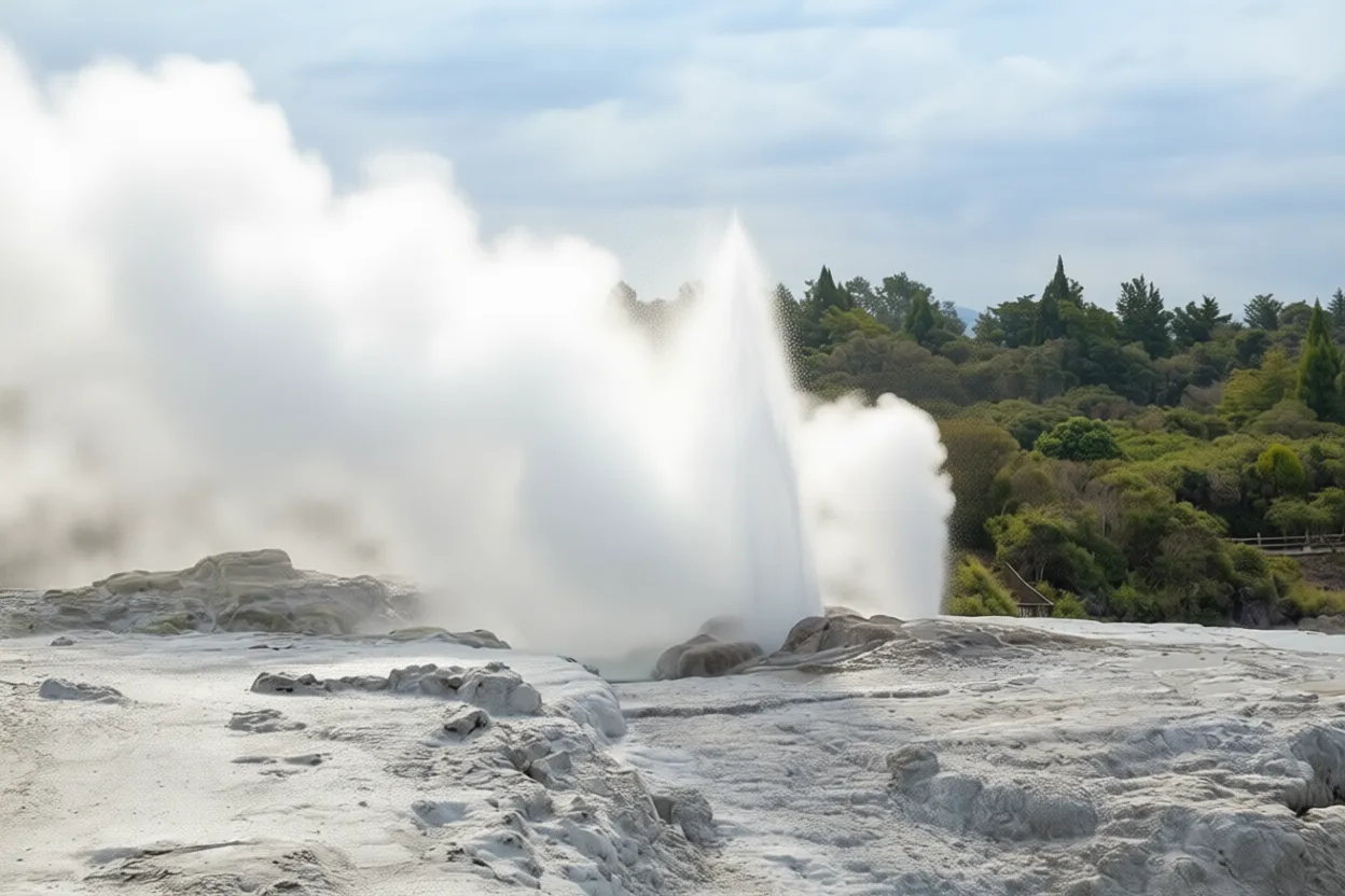 罗托鲁瓦 Pohutu Geyser erupting