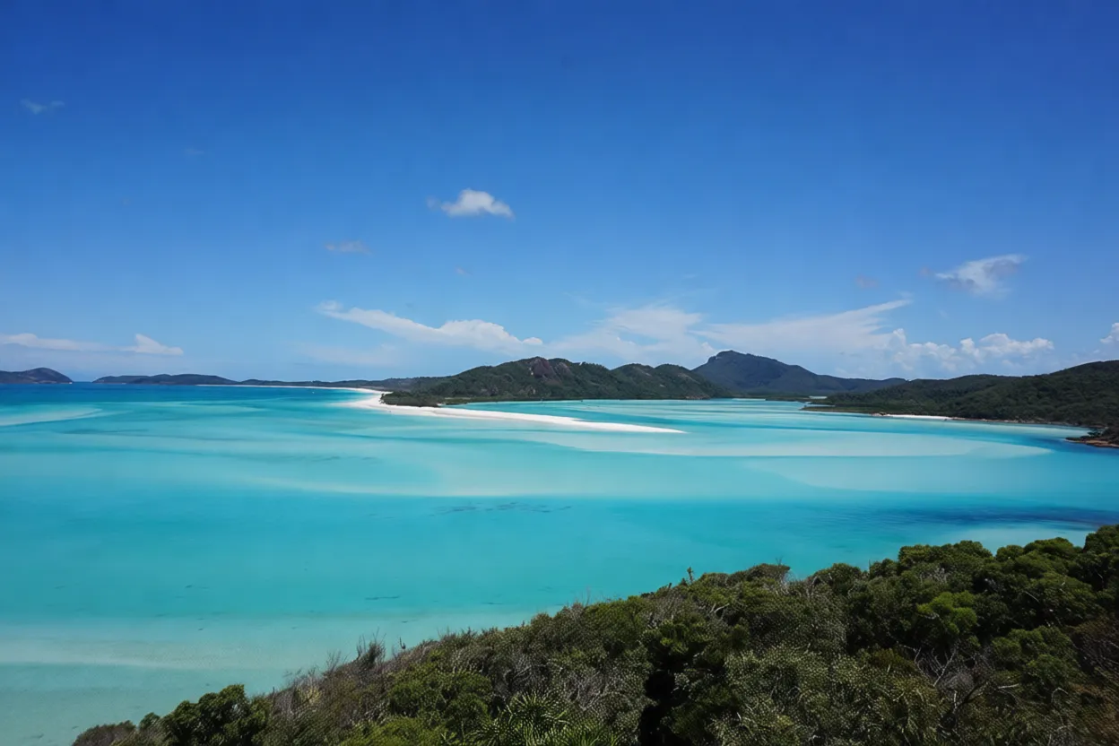 圣灵群岛 Whitehaven Beach Hill Inlet lookout